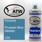 Preview: Porsche, Prussian Blue Metallic, 33X: 400ml Sprühdose, von ATW Autoteile West.